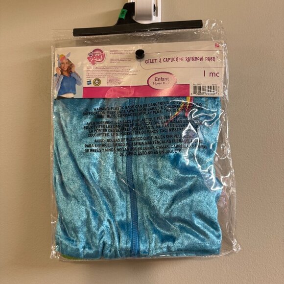 NWT My Little Pony Rainbow Dash Hoodie. Child size Medium 8-10 - Picture 4 of 4